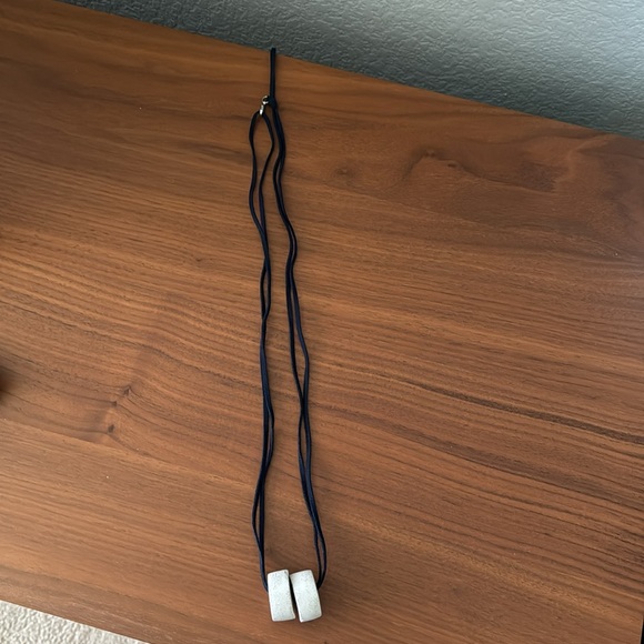 wrk-shp Concrete Necklace w/ Suede Like Cord - Picture 4 of 7